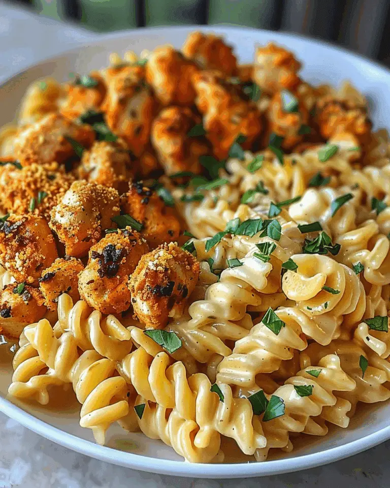 Buffalo Garlic Chicken Bites & Ranch Cajun Alfredo Twisted Pasta