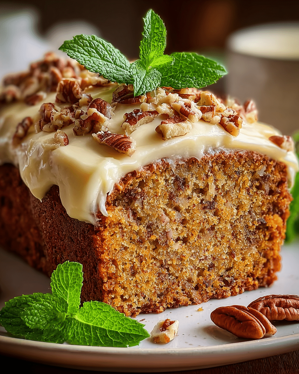Hummingbird Bread with Heavenly Cinnamon Cream Cheese Frosting