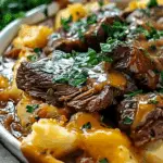 Crockpot Loaded Steak and Potato Bake