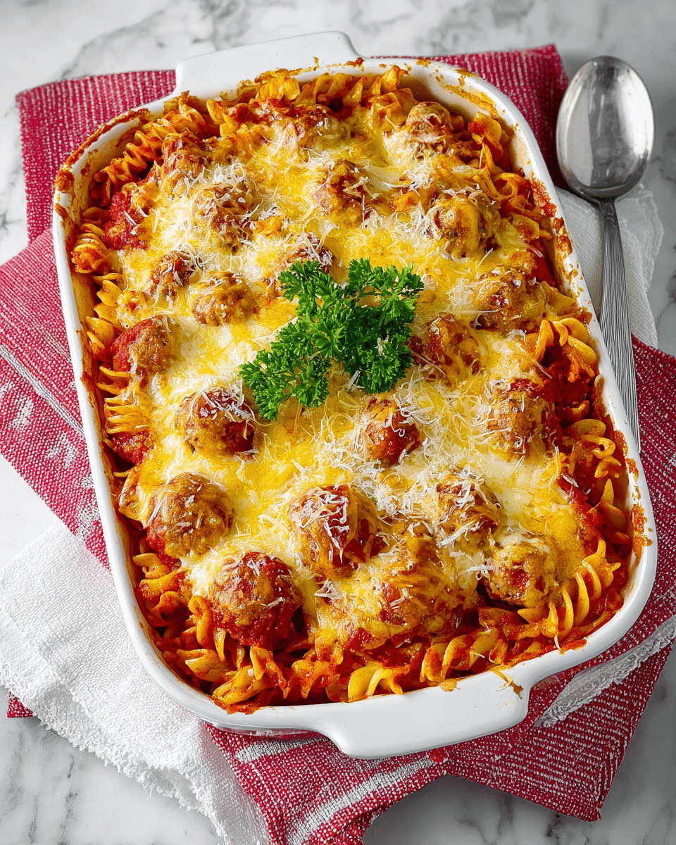 Dump and Bake Meatball Casserole