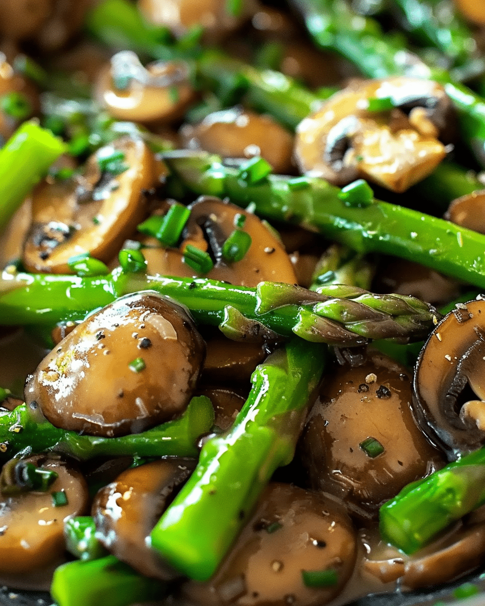 Sautéed Asparagus and Mushrooms