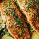 Trout with Garlic Lemon Butter Herb Sauce Recipe