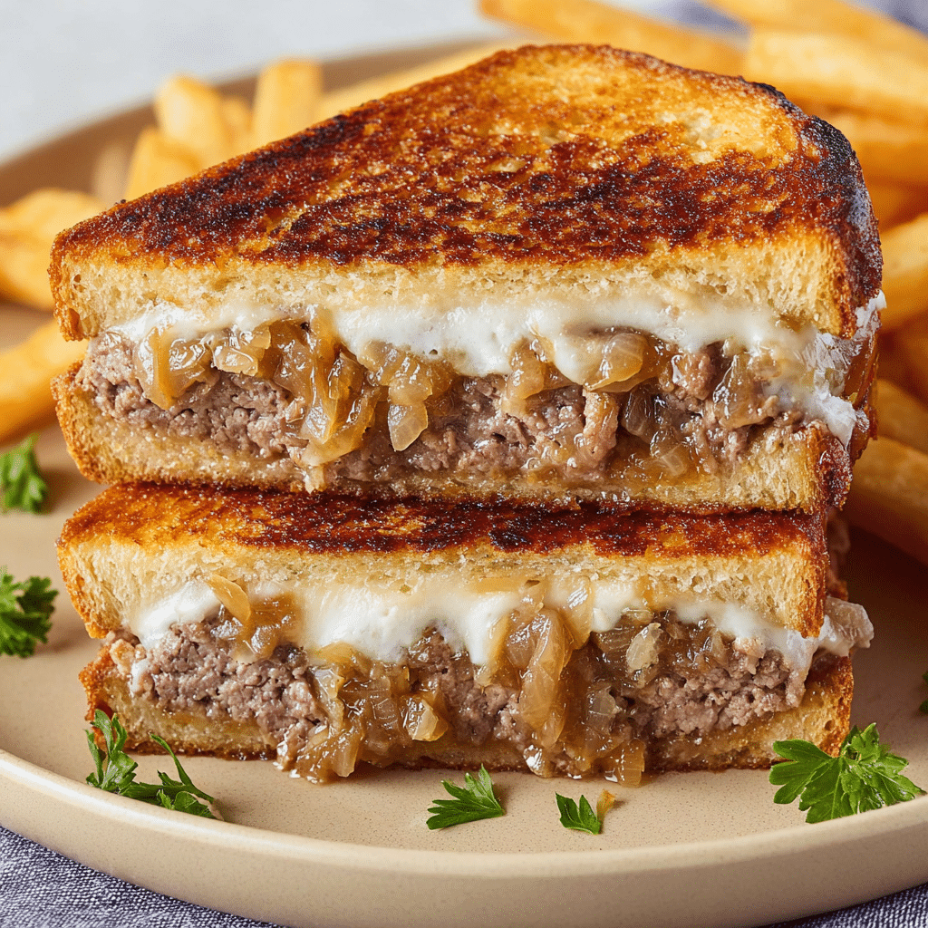 French Onion Patty Melt Recipe - Recipe Image