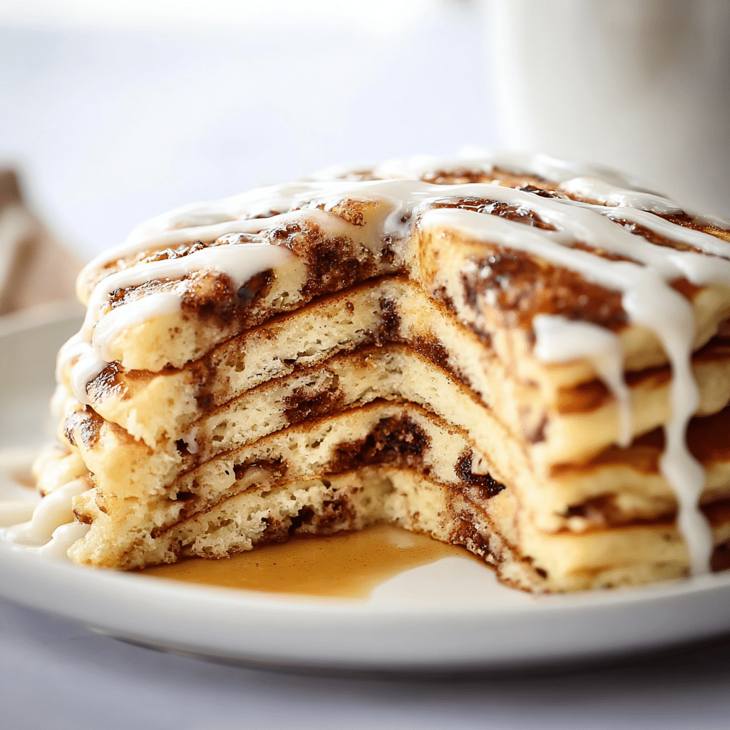 Cinnamon Roll Pancakes Recipe - Recipe Image