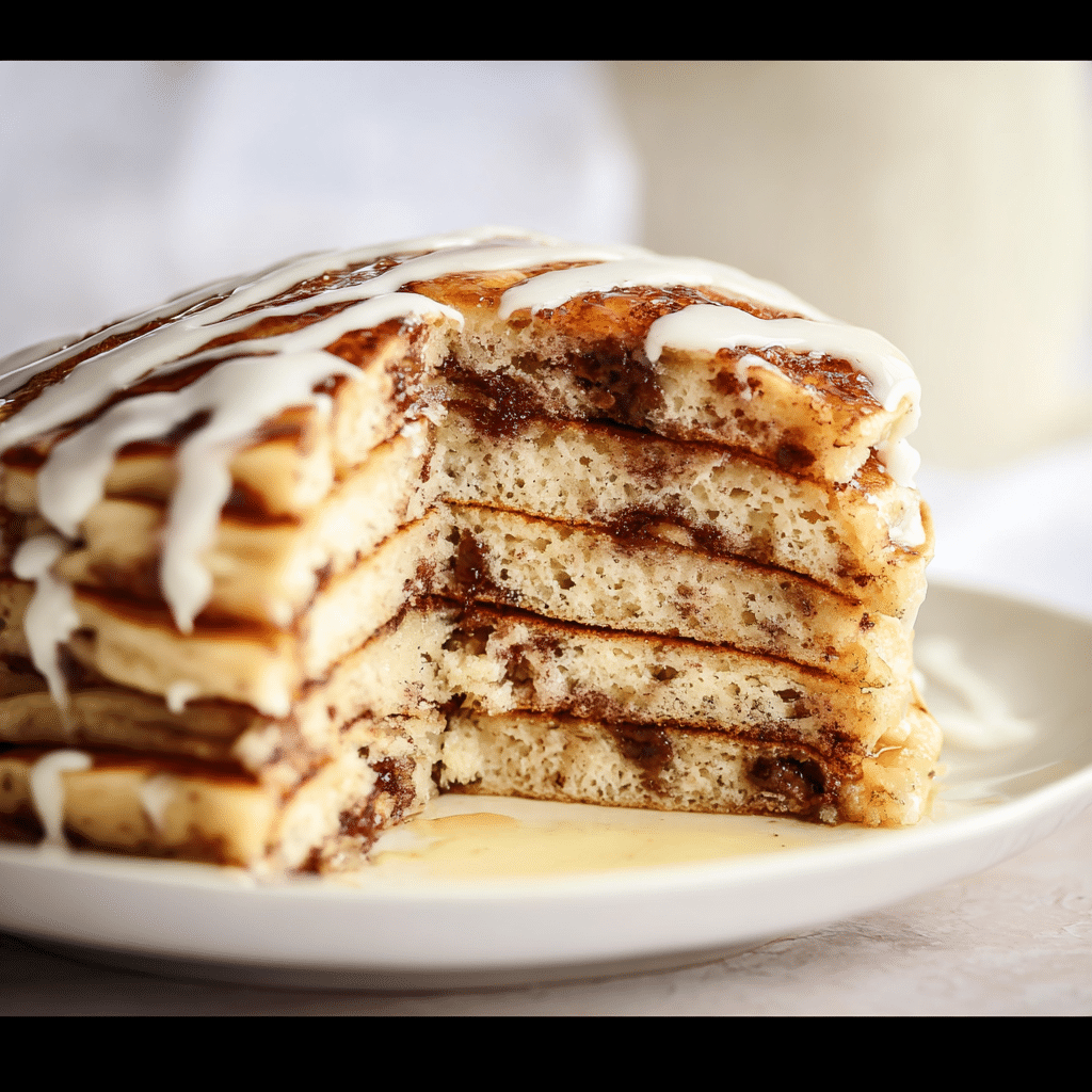 Cinnamon Roll Pancakes Recipe - Recipe Image