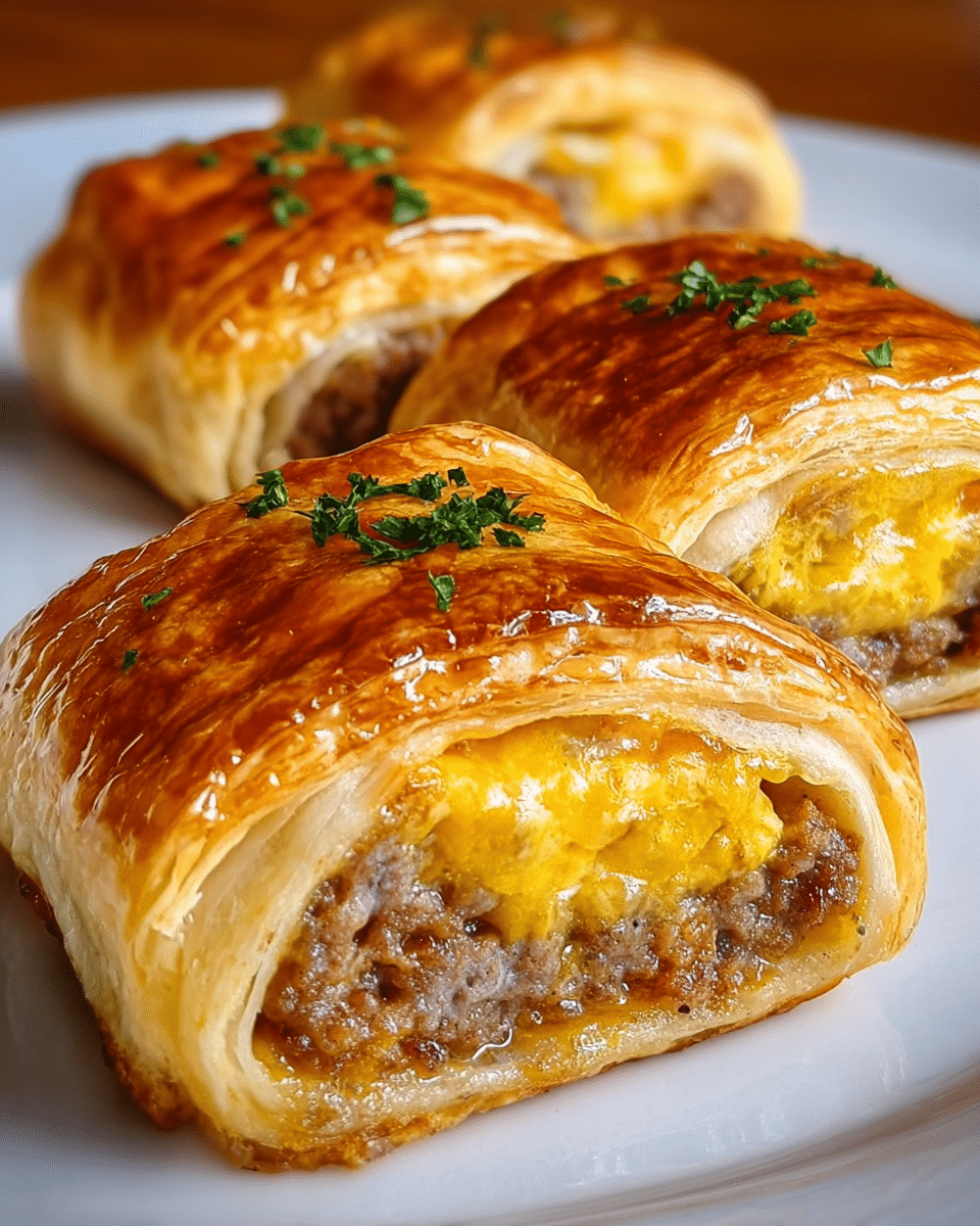 Sausage, Egg and Cheese Breakfast Roll-Ups Recipe
