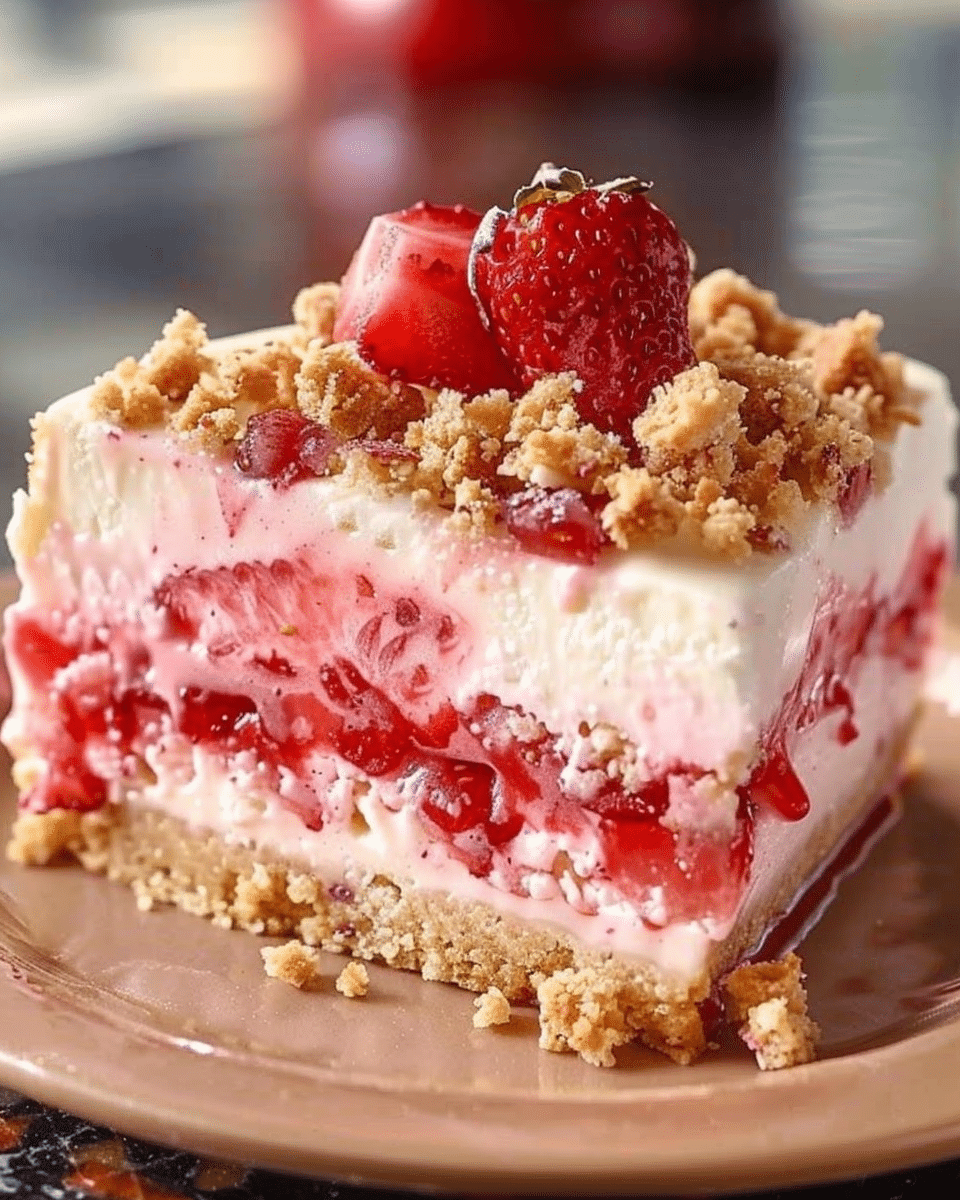Berrylicious Strawberry Crunch Cheesecake
