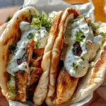 Greek Chicken Gyros with Cucumber Tzatziki