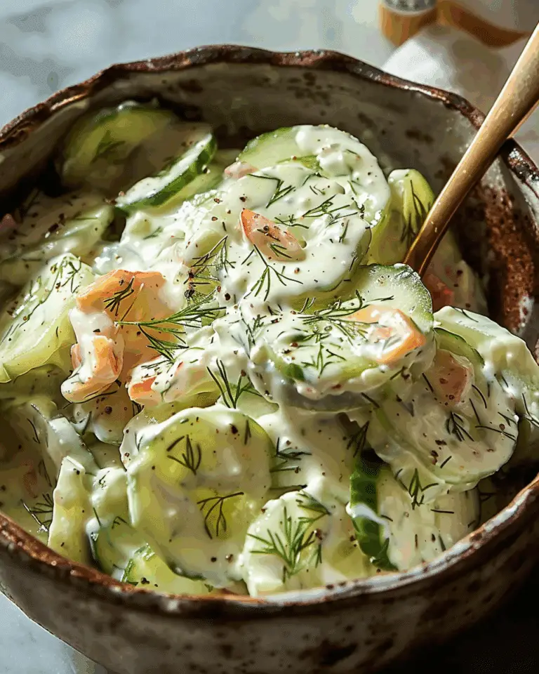Healthy Creamy Cucumber Salad
