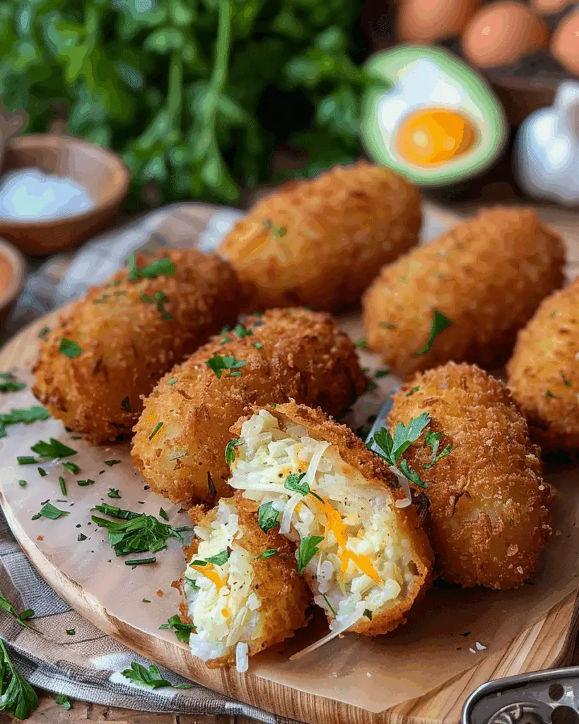 Crispy Rice and Potato Cakes with Avocado Cream Sauce
