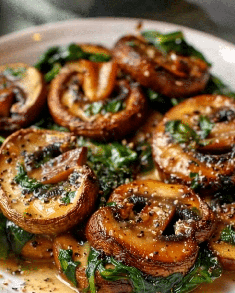 Easy Sautéed Mushrooms with Spinach