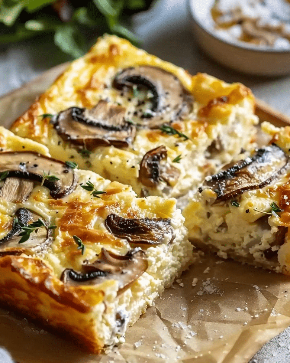 Feta & Mushroom Brunch Squares