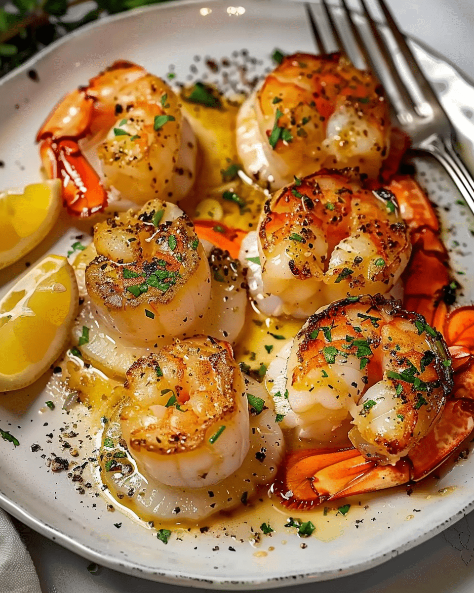 Garlic Butter Lobster & Scallops