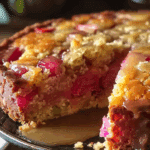 Rhubarb Cake with Butter Sauce