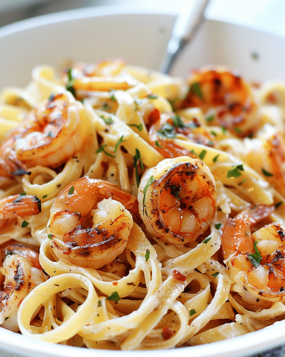 Jerk Shrimp Fettuccine