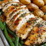 One-Pan Garlic Herb Chicken with Potatoes & Green Beans