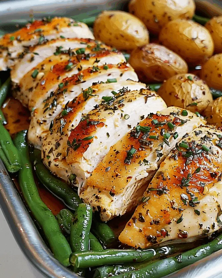 One-Pan Garlic Herb Chicken with Potatoes & Green Beans
