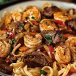 Steak & Shrimp Stir-Fried Noodles