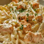 Creamy Garlic Salmon Pasta