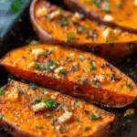 Garlic Butter Roasted Sweet Potatoes