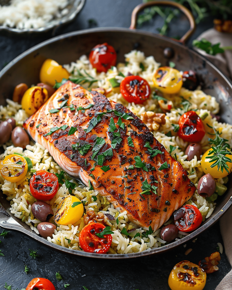Greek Salmon & Rice