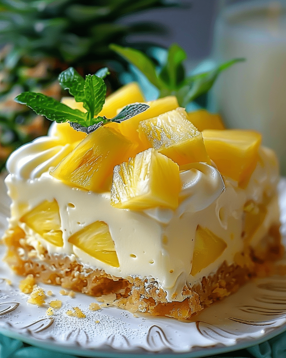 No-Bake Pineapple Cream Dessert