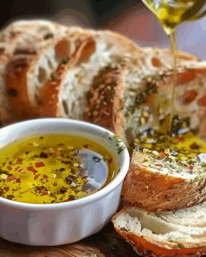 Olive Oil Dip with Warm Bread