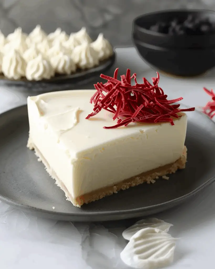 Vanilla Bean White Chocolate Mousse Cheesecake