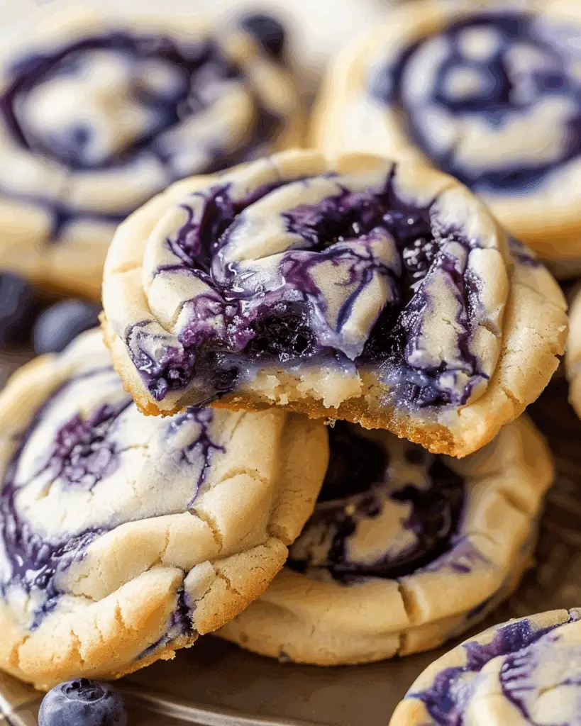 Easy Blueberry Cheesecake Swirl Cookie Recipe