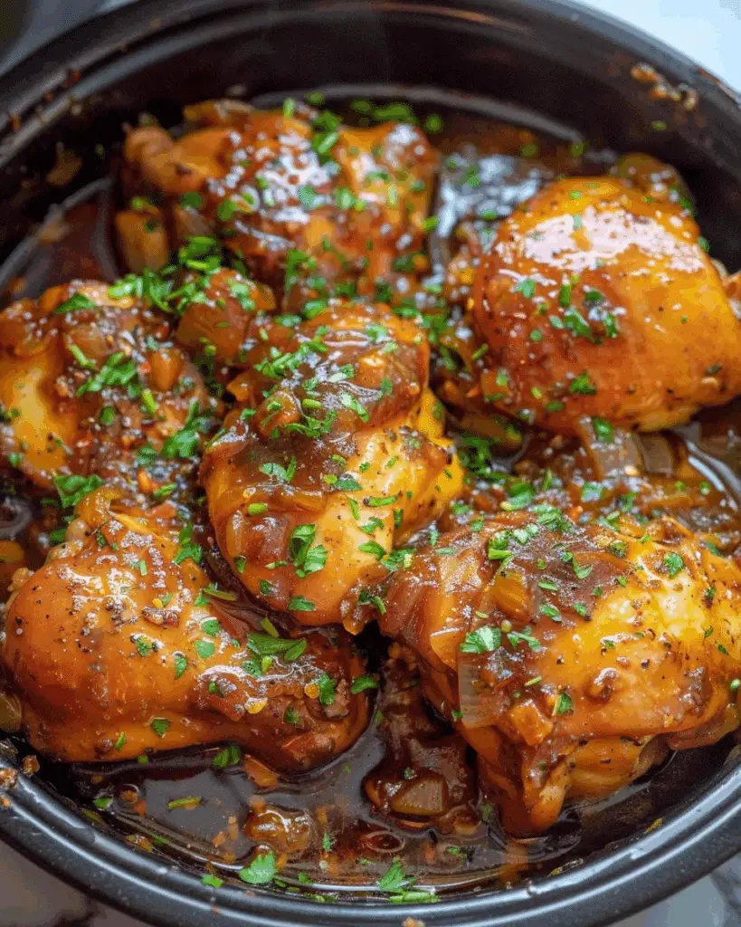Slow Cooker Brown Sugar Garlic Chicken