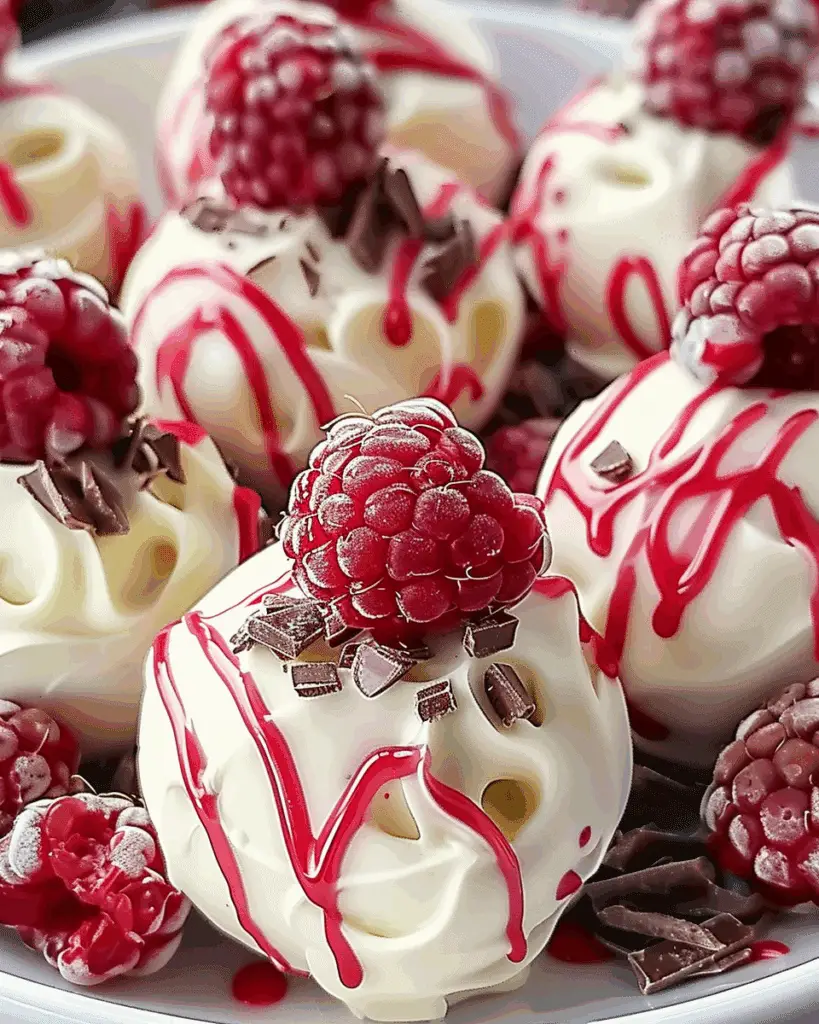 White Chocolate Raspberry Cheesecake Balls
