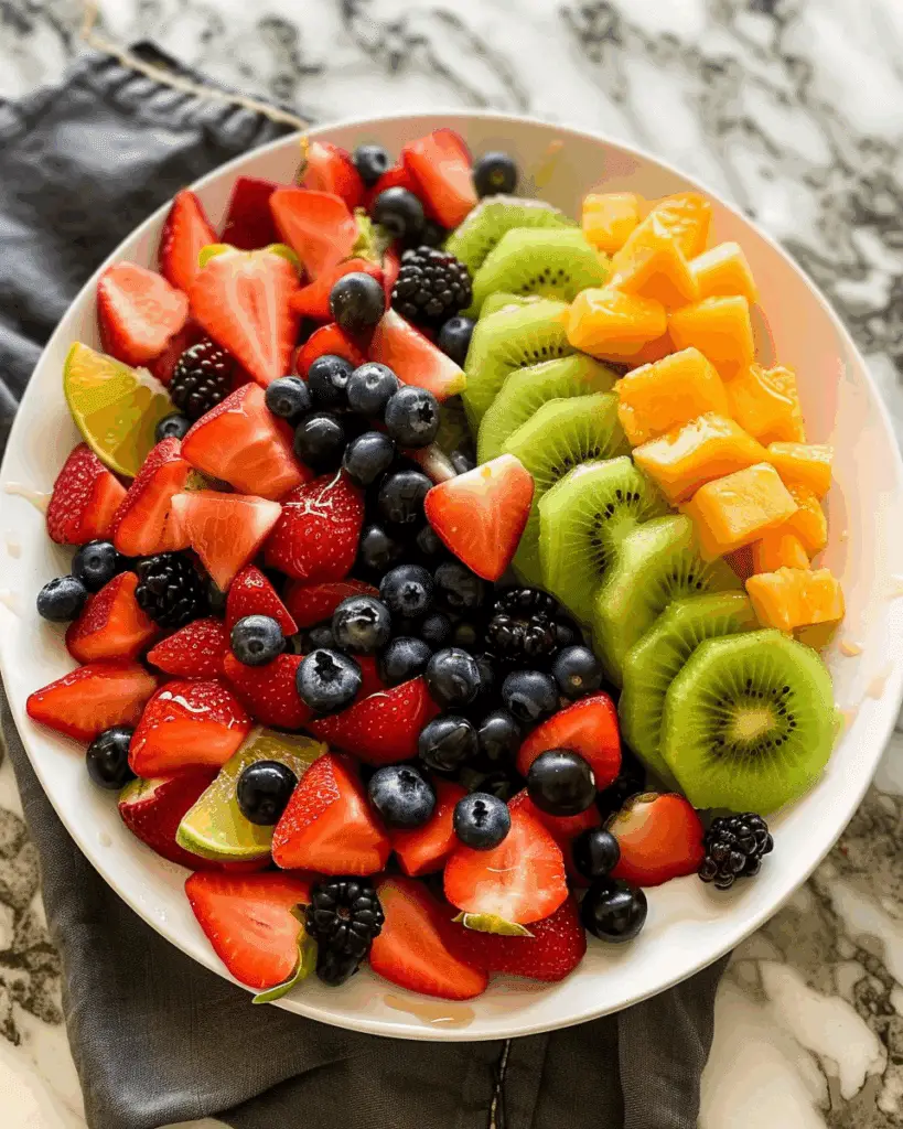 Fruit Salad with Honey Lime Dressing