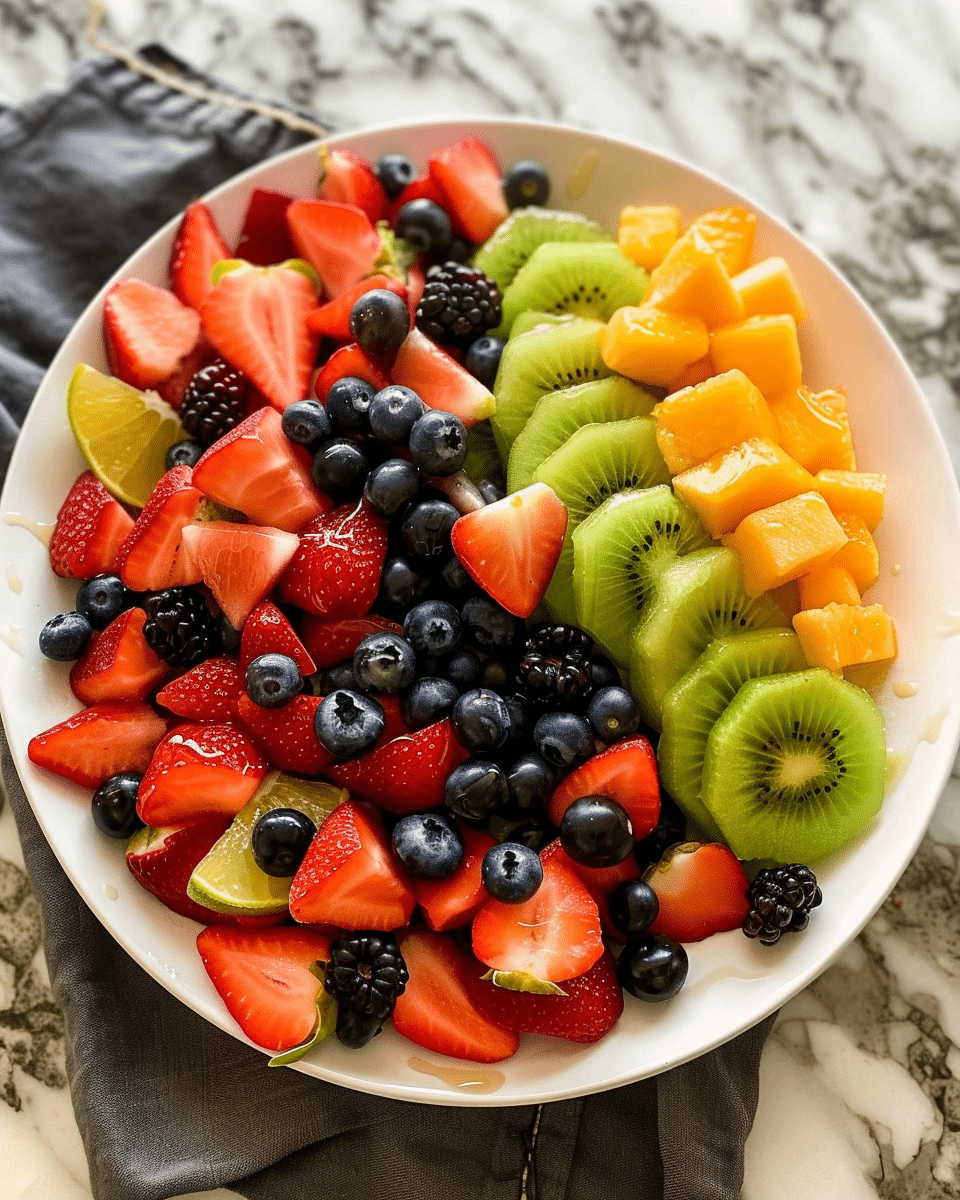 Fruit Salad with Honey Lime Dressing
