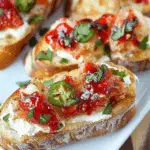 Grilled Strawberry Jalapeño and Cream Cheese Crostini