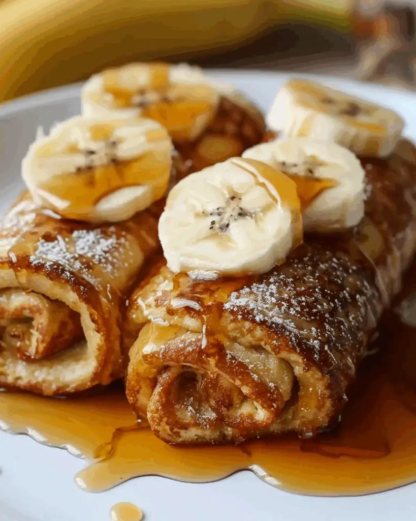 Peanut Butter Banana French Toast Roll-Ups