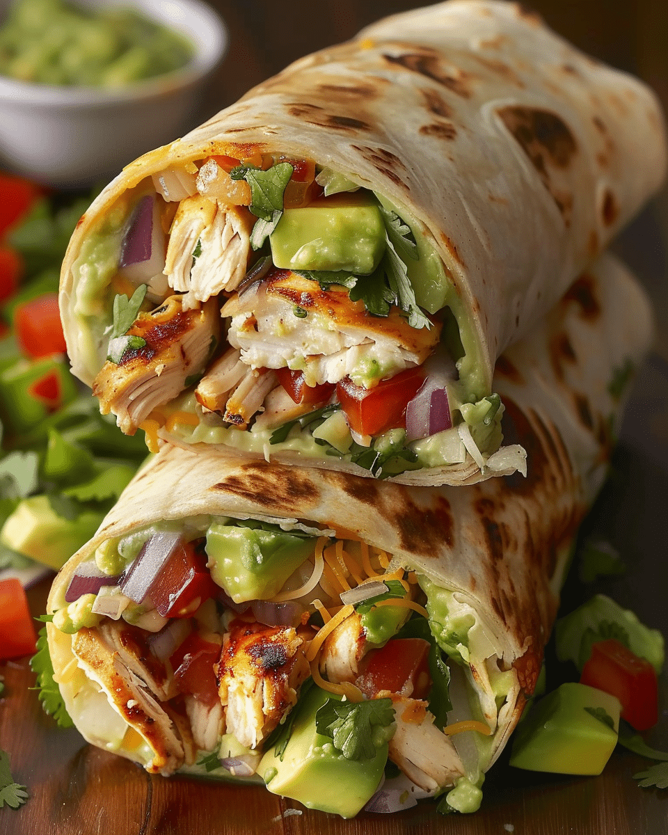 Chicken Avocado Ranch Burritos