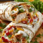 Crispy Chicken Bell Pepper Ranch Burritos