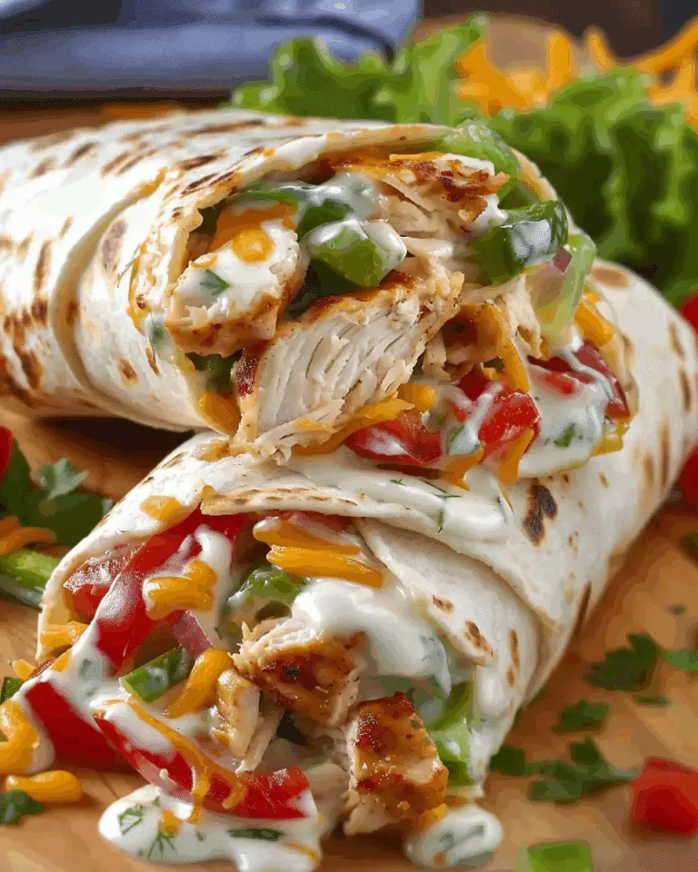 Crispy Chicken Bell Pepper Ranch Burritos