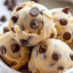 Frozen Greek Yogurt Peanut Butter Bites with Chocolate Chips