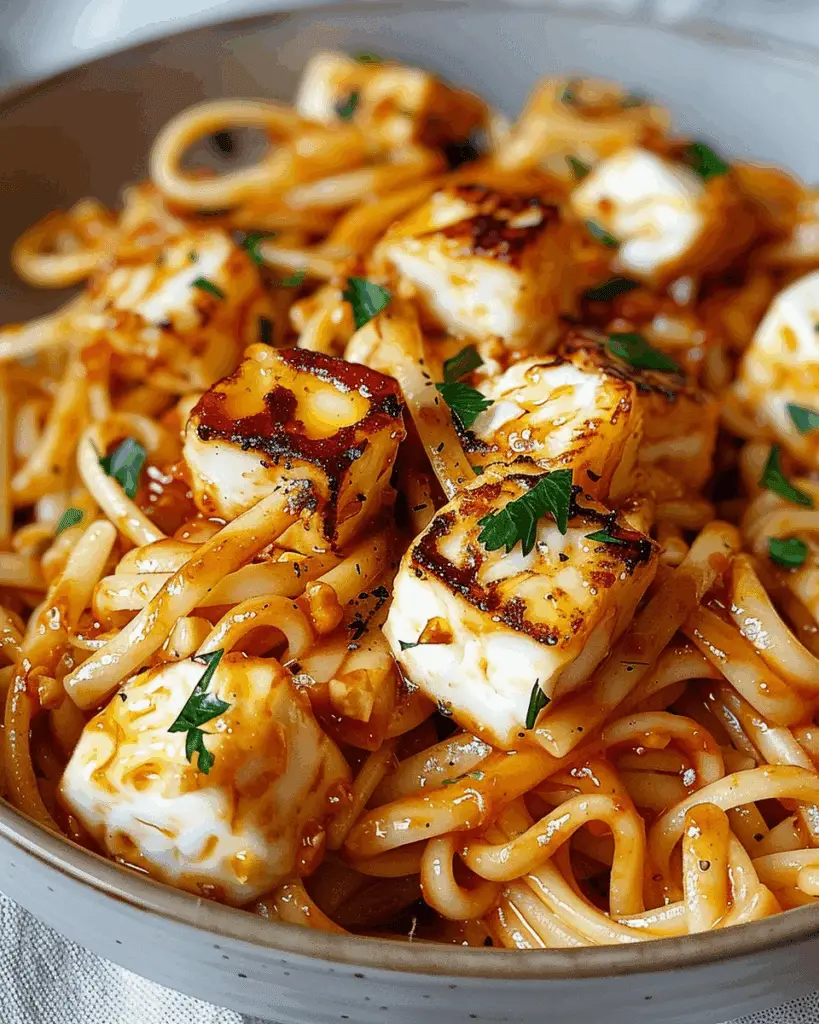 Hot Honey Halloumi Pasta
