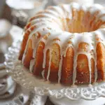 Vanilla Buttermilk Pound Cake with Cream Cheese Glaze