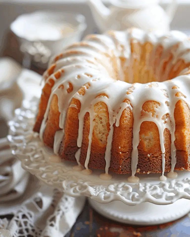 Vanilla Buttermilk Pound Cake with Cream Cheese Glaze