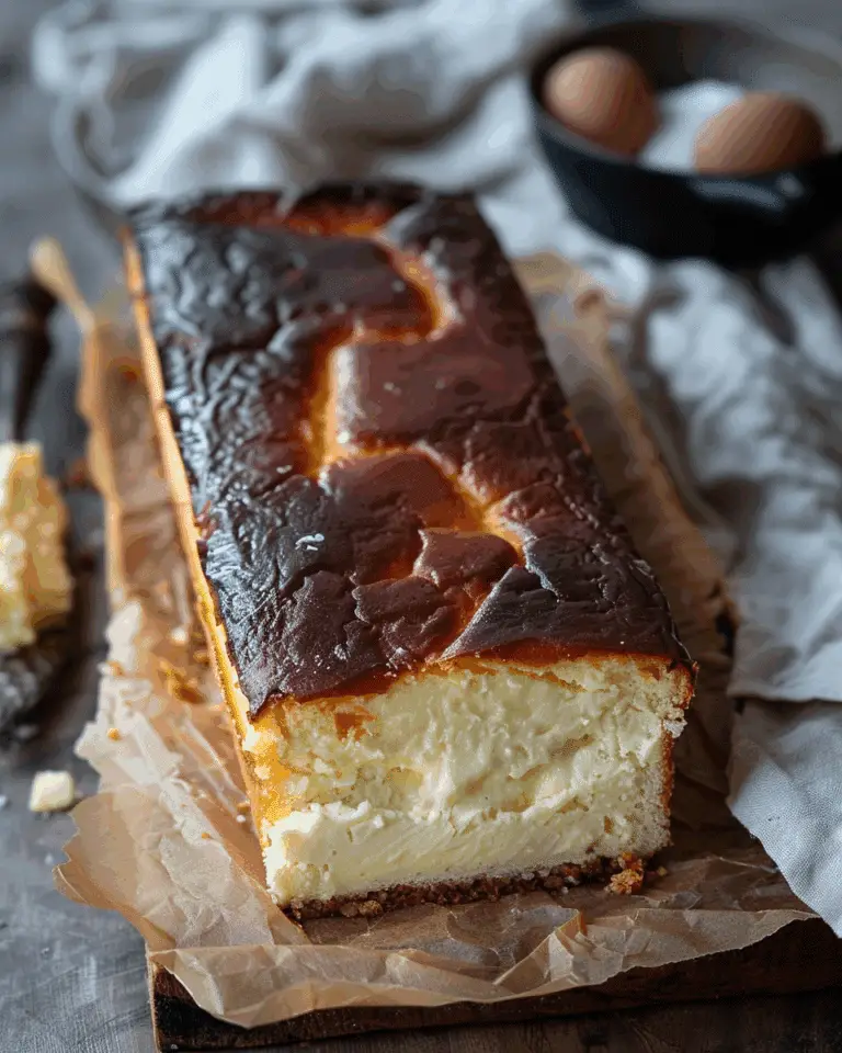 Burnt Basque Cheesecake in a Loaf Pan