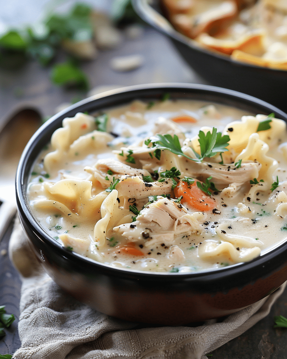 Delicious White Chicken Lasagna Soup