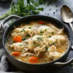 One Pot Chicken Dumpling Soup