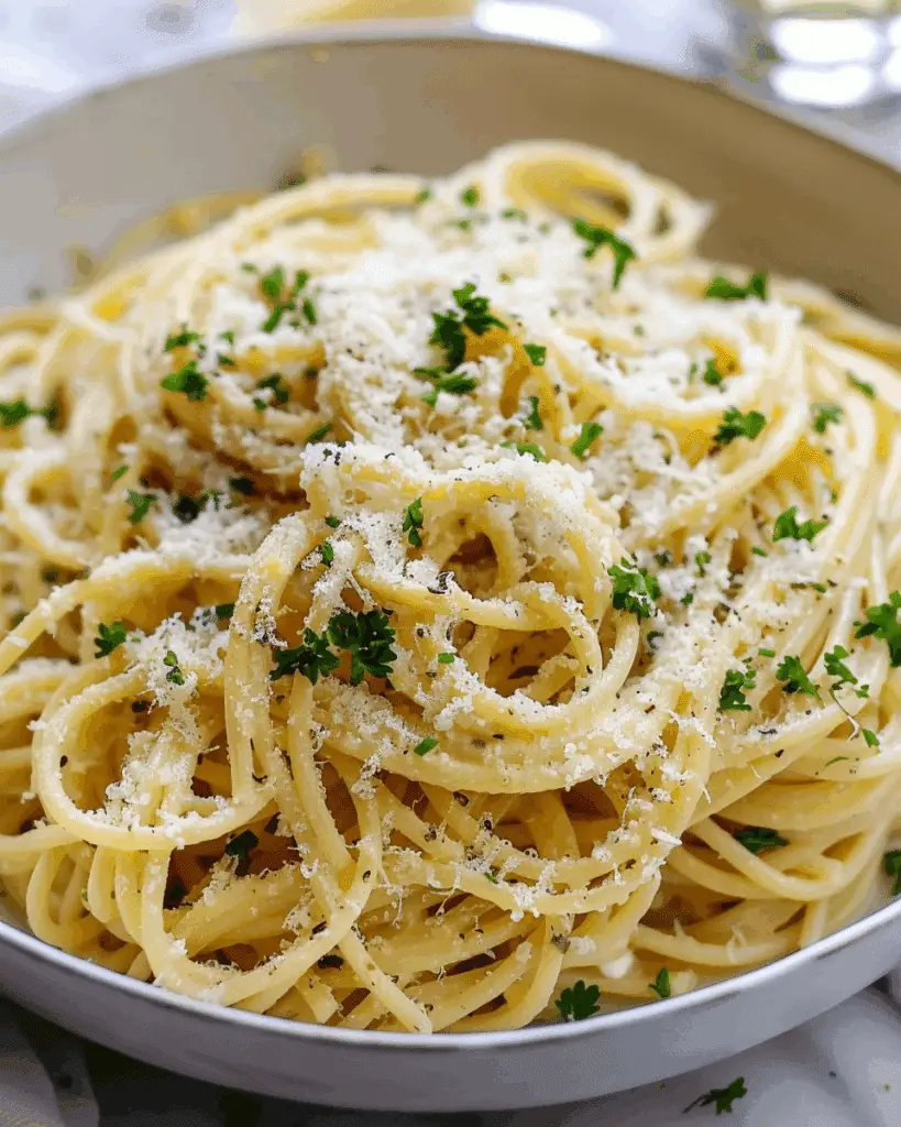 Cheesy Garlic Parmesan Spaghetti
