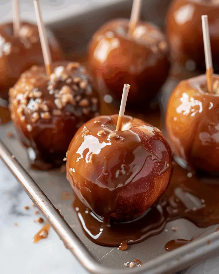 Sheet Pan Caramel Apples