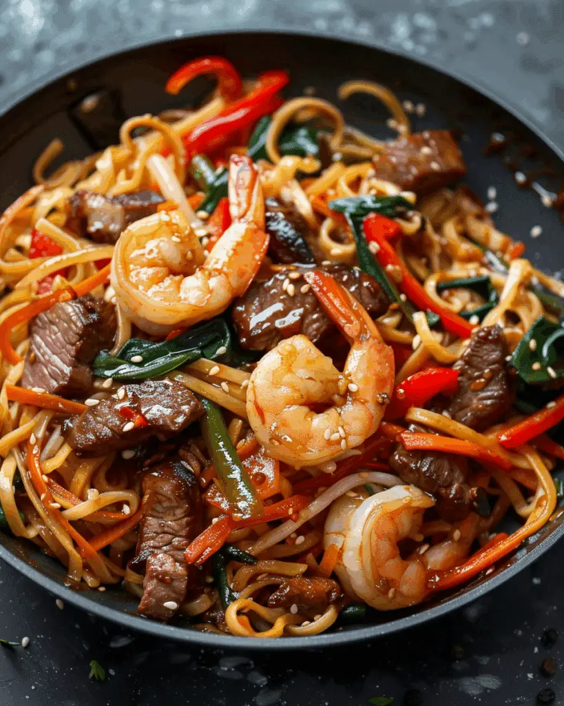 Steak & Shrimp Stir-Fry Noodles