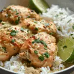Next-Level Creamy Coconut Lime Chicken with Fluffy Rice