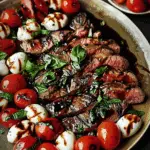 Grilled Flank Steak Caprese with Balsamic Dressing